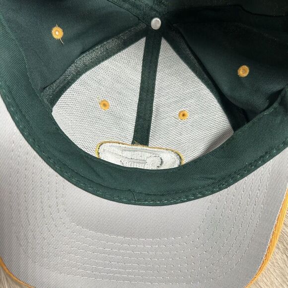 Vintage Green Bay Packers Hat Snapback‎ NFL Football Logo 7 Green Yellow Cap - Picture 6 of 8